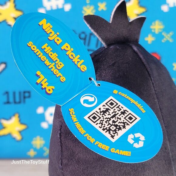 Cepia Cats Vs Pickles Ninja Pickle 6" #146 UltraSoft Stuffed Pickle Plush NWT - Picture 6 of 8